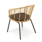 Malo - Lot De 2 Fauteuils Jardin - Bois Clair/Noir