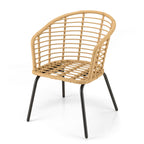 Malo - Lot De 2 Fauteuils Jardin - Bois Clair/Noir