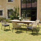 Malo - Lot De 2 Fauteuils Jardin - Crème/Noir