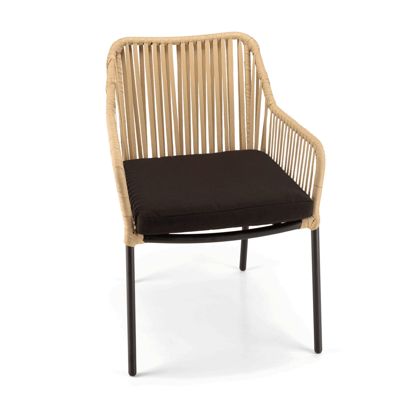 Malo - Lot De 2 Fauteuils Jardin - Crème/Noir