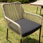 Malo - Lot De 2 Fauteuils Jardin - Crème/Noir