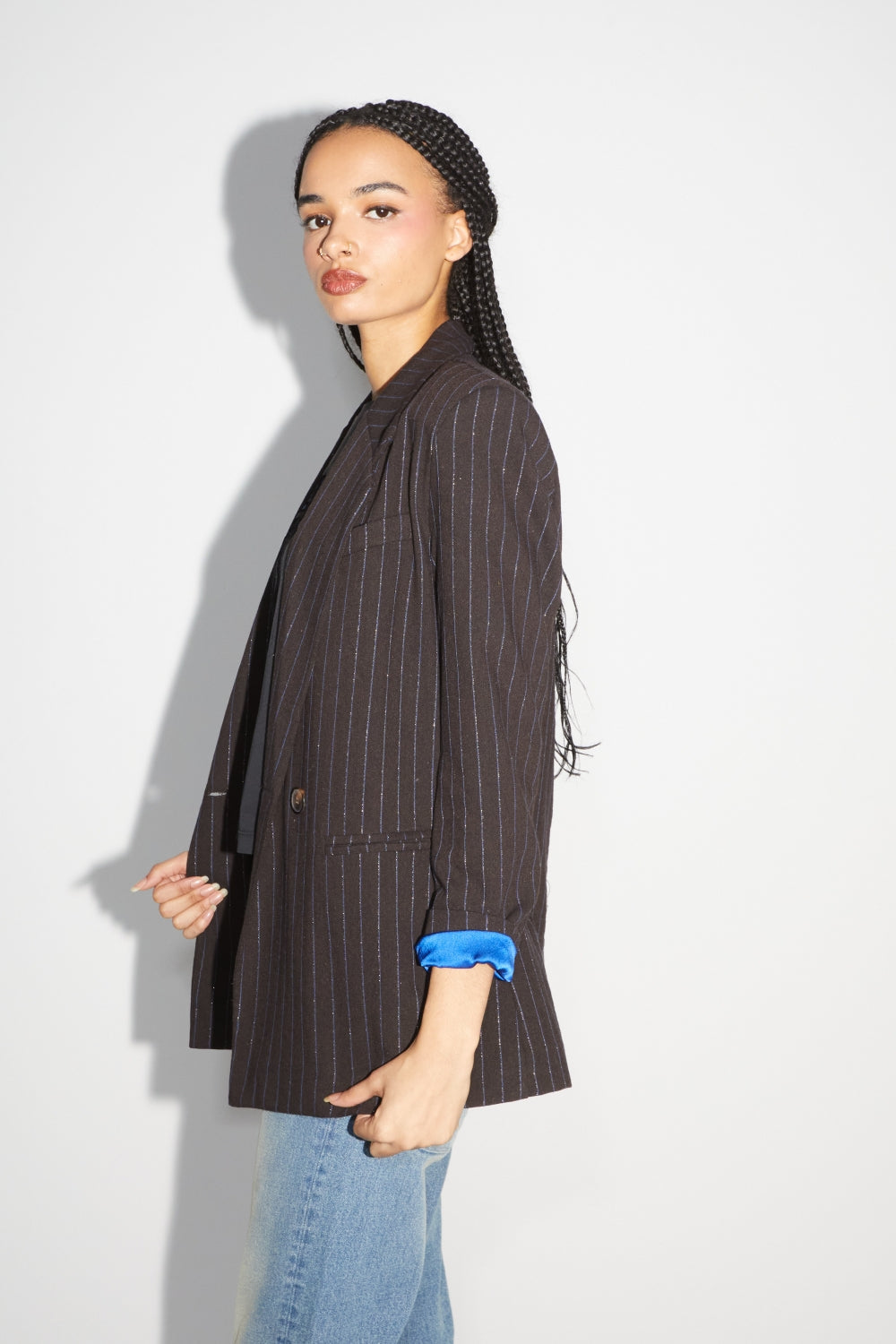 Le Blazer Ema Chocolat Lines Goldyblue