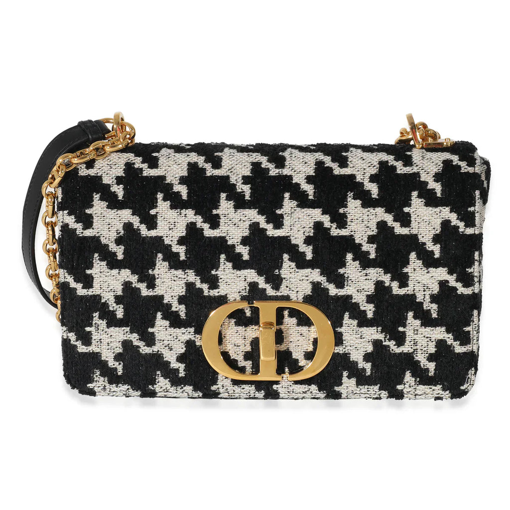 Christian Dior Caro Bag Macro-Houndstooth Fabric Medium