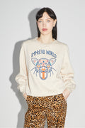Le Sweatshirt Eddie Broderie Leo Beige
