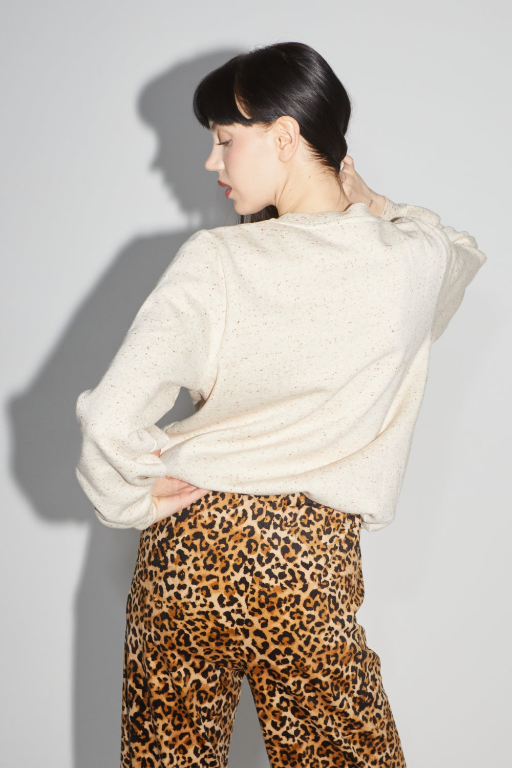Le Sweatshirt Eddie Broderie Leo Beige