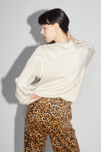 Le Sweatshirt Eddie Broderie Leo Beige