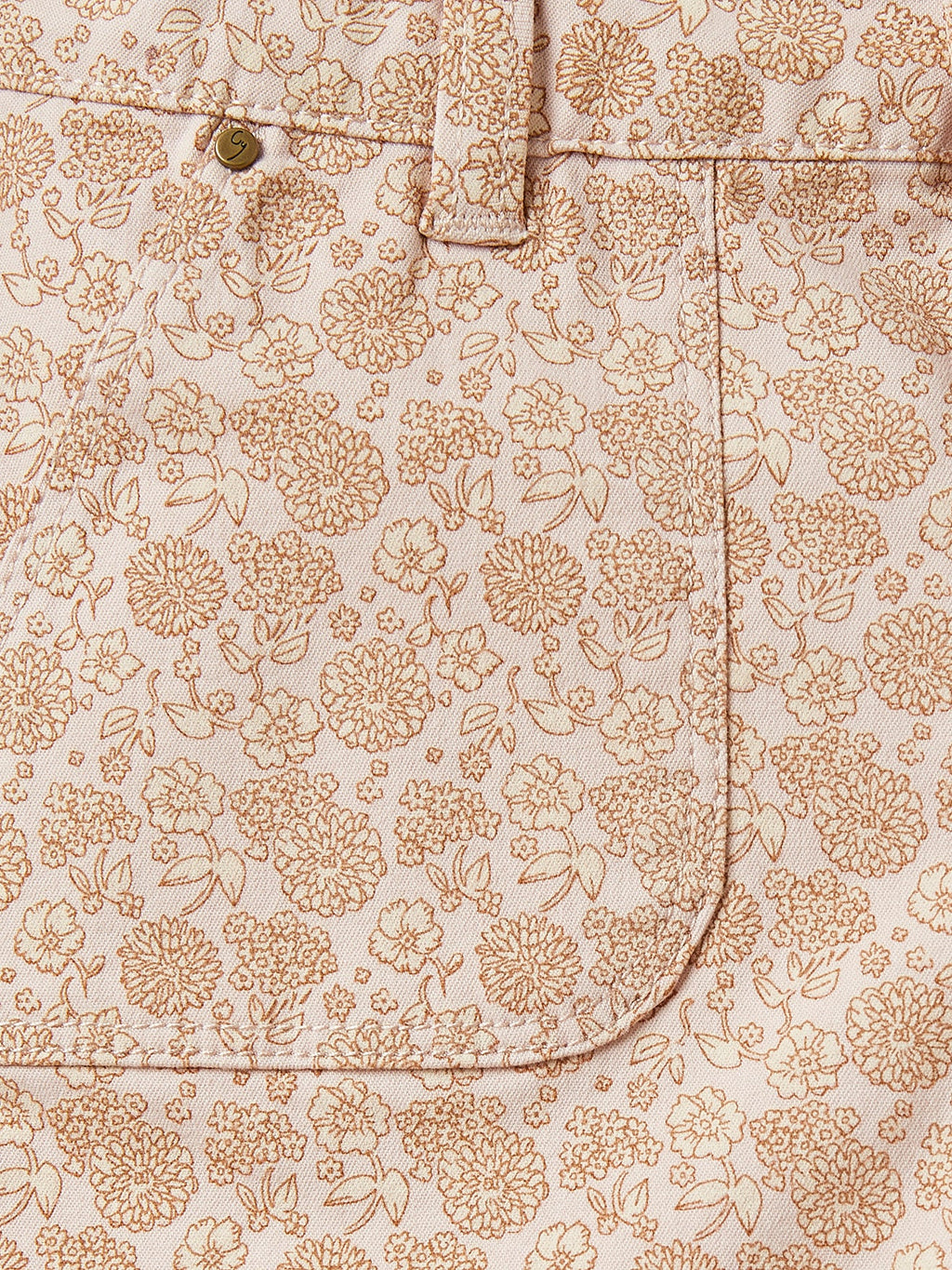Short Poches Plaquées - Rose Clair Uni Avec Decor - Fille