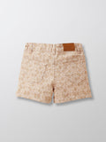 Short Poches Plaquées - Rose Clair Uni Avec Decor - Fille