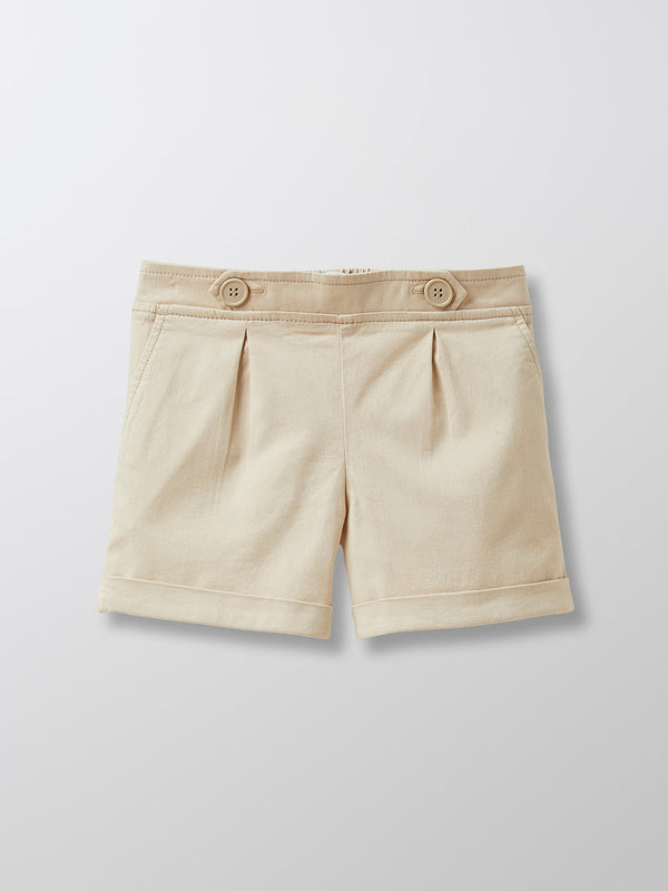 Cyrillus - Short Essentiel - Beige Clair Uni - Fille