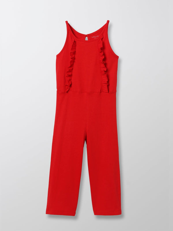 Combinaison Fine Bret - Rouge Vif Uni - Fille