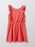 Cyrillus - Robe Maille Volanté - Bleu Fonce Uni - Fille
