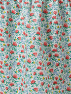 Blouse Plastron Smocké - Bleu Clair Imprime - Fille