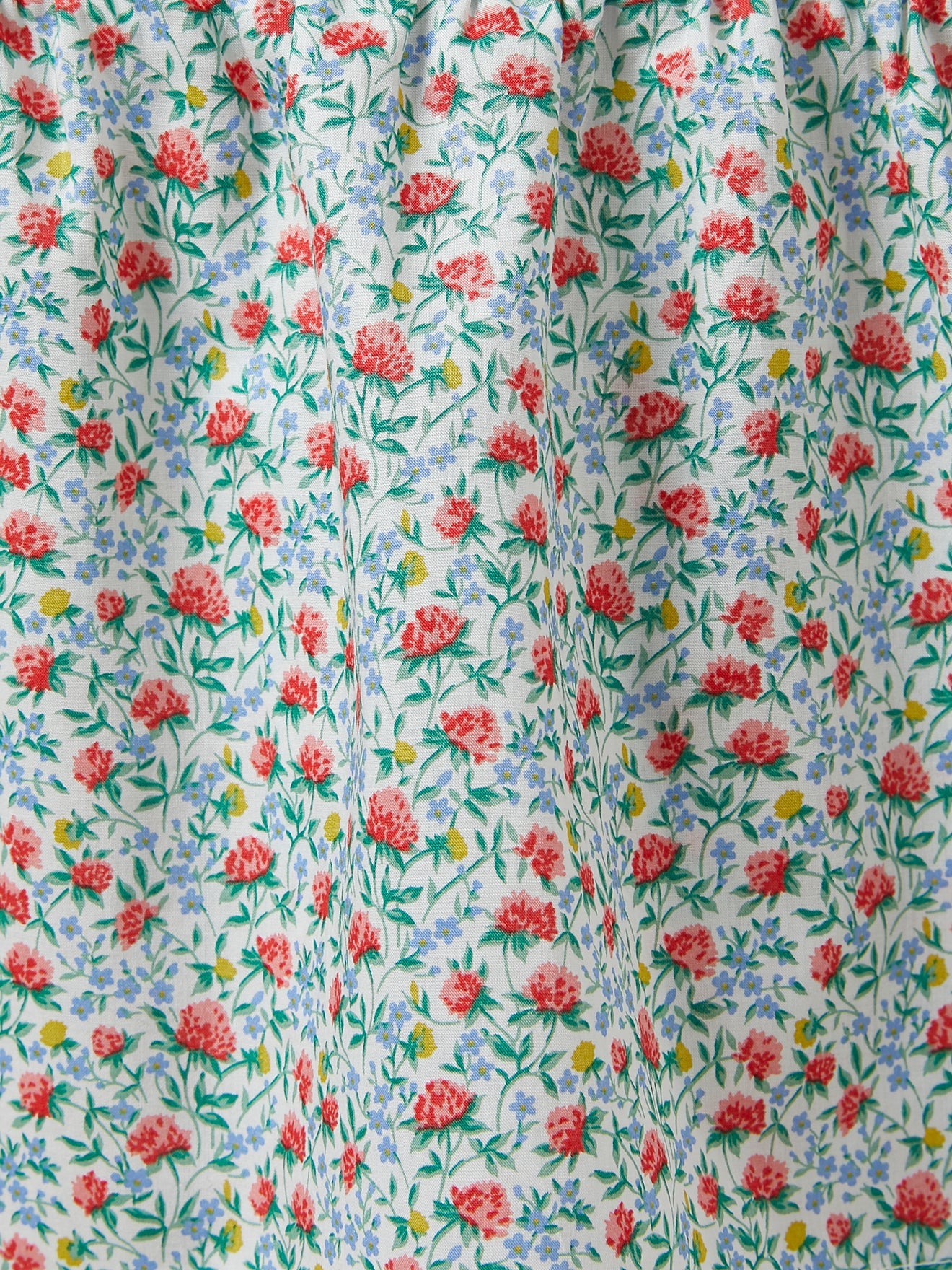 Blouse Plastron Smocké - Bleu Clair Imprime - Fille