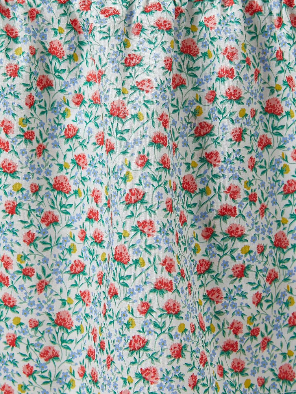 Blouse Plastron Smocké - Bleu Clair Imprime - Fille