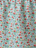 Blouse Plastron Smocké - Bleu Clair Imprime - Fille