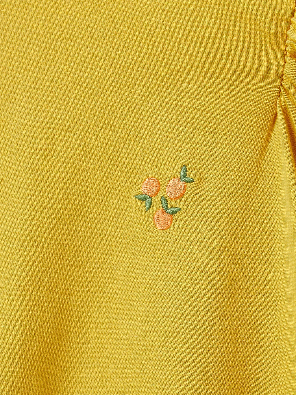 T-shirt Man Volant - Vert Moyen Uni Avec Decor - Fille