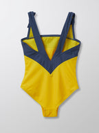 Maillot Une Pièces Bandeau - Bleu Moyen Multicolore - Fille