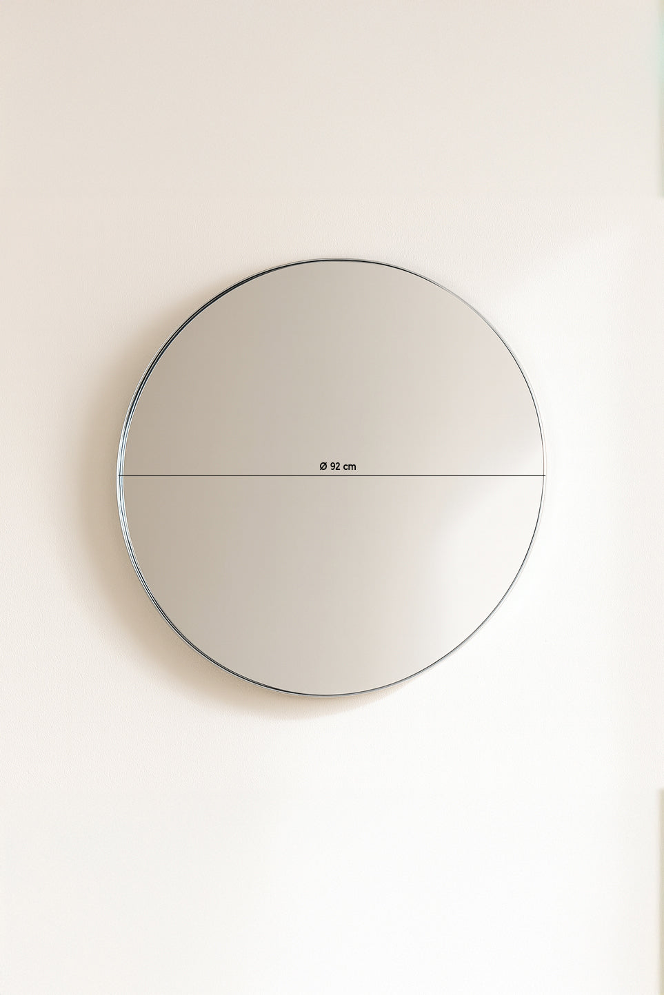 Cm - Miroir Rond Loft Contour - Etain - Noir