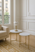 Shiap - Set De 2 Tables Gigogne - Effet Marbre/Métal