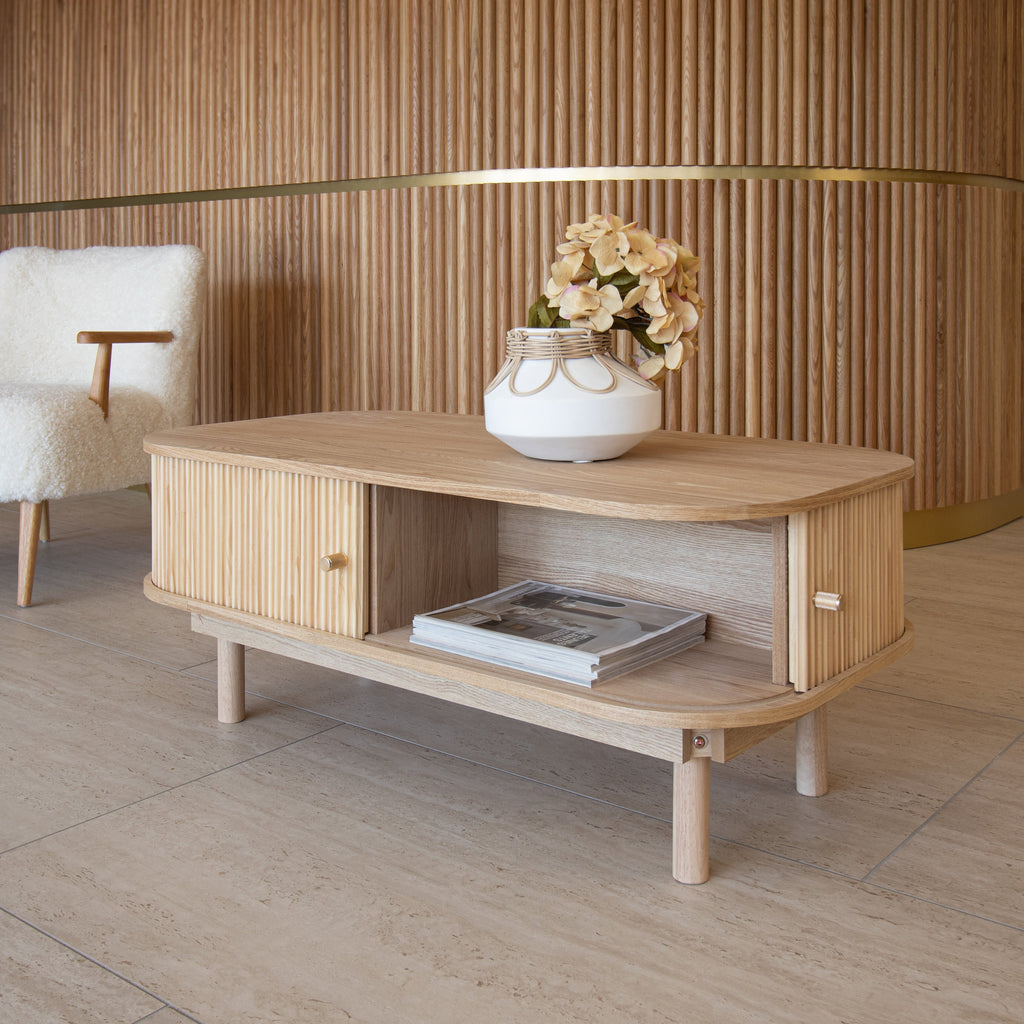 Hector - Table Basse - Bois De Pin - Naturel