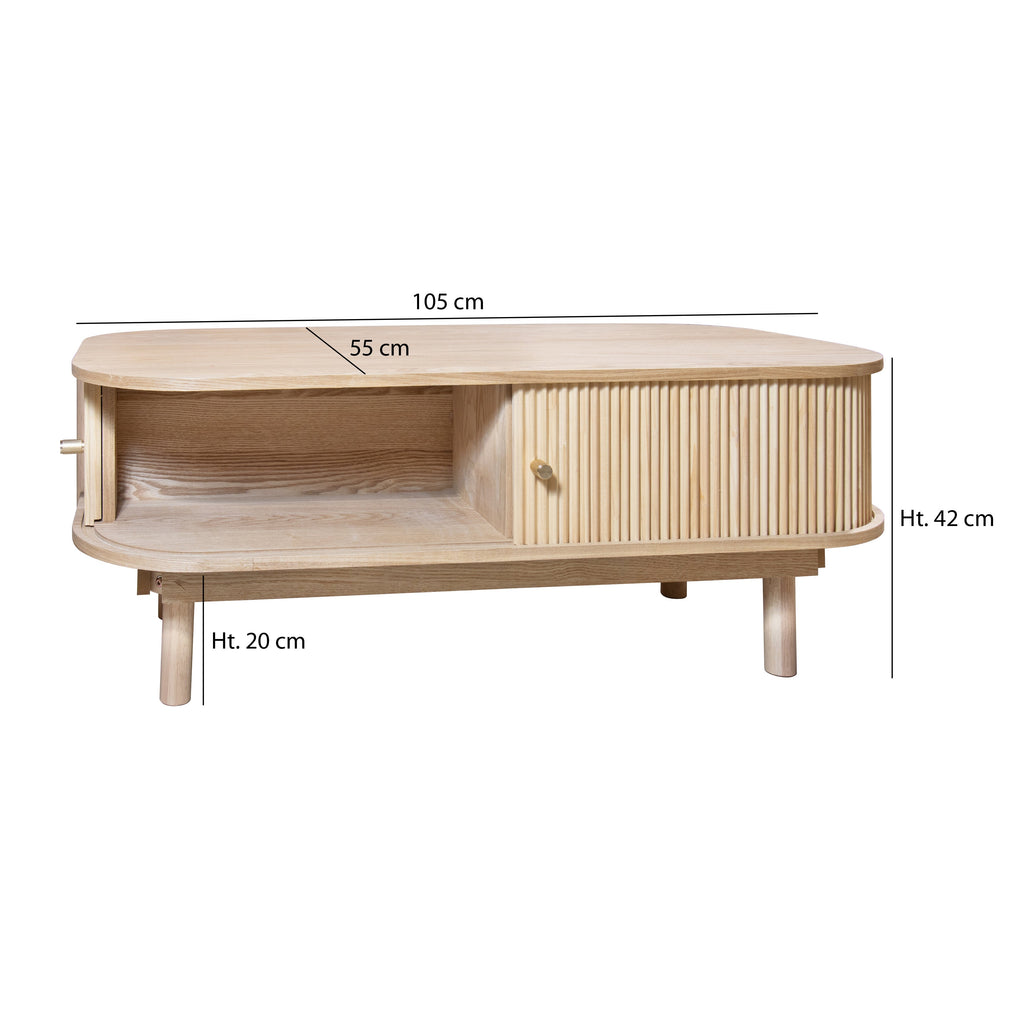 Hector - Table Basse - Bois De Pin - Naturel