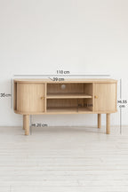 Hector - Meuble Tv - Bois De Pin - Naturel