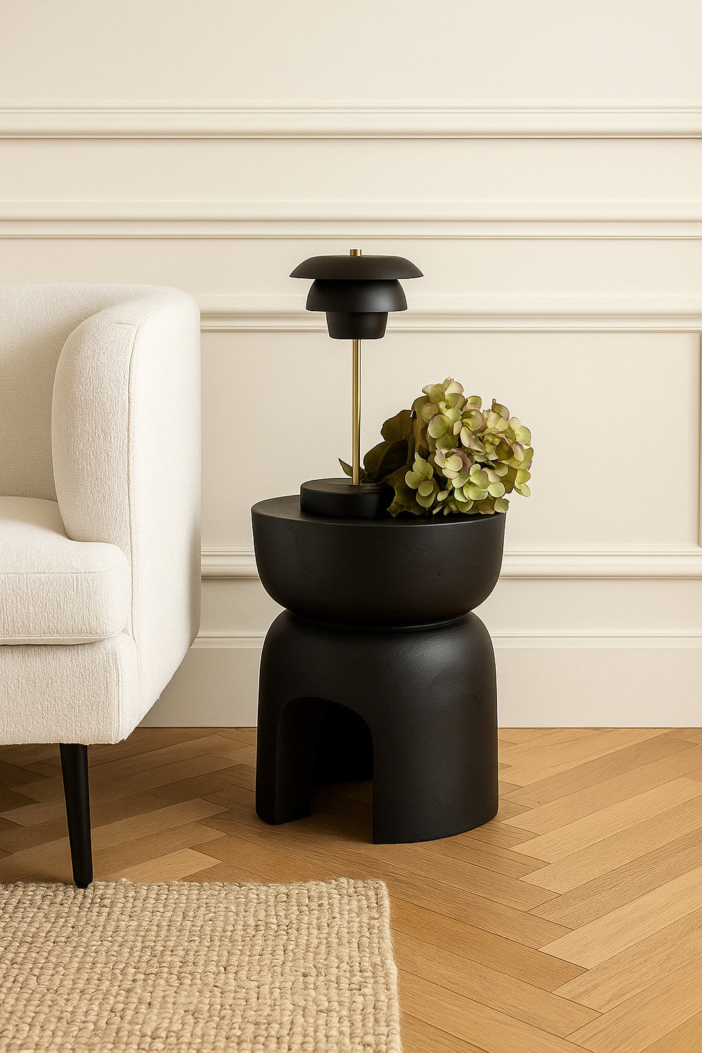 Tree - Meuble D'Appoint - Bois De Paulownia - Noir