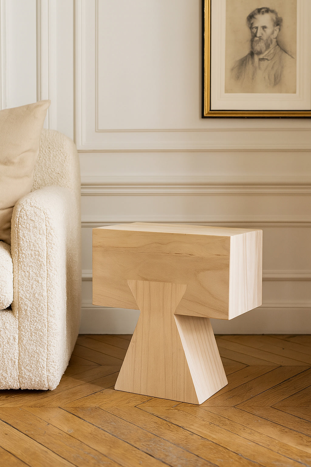 Line - Meuble D'Appoint - Bois De Paulownia - Naturel