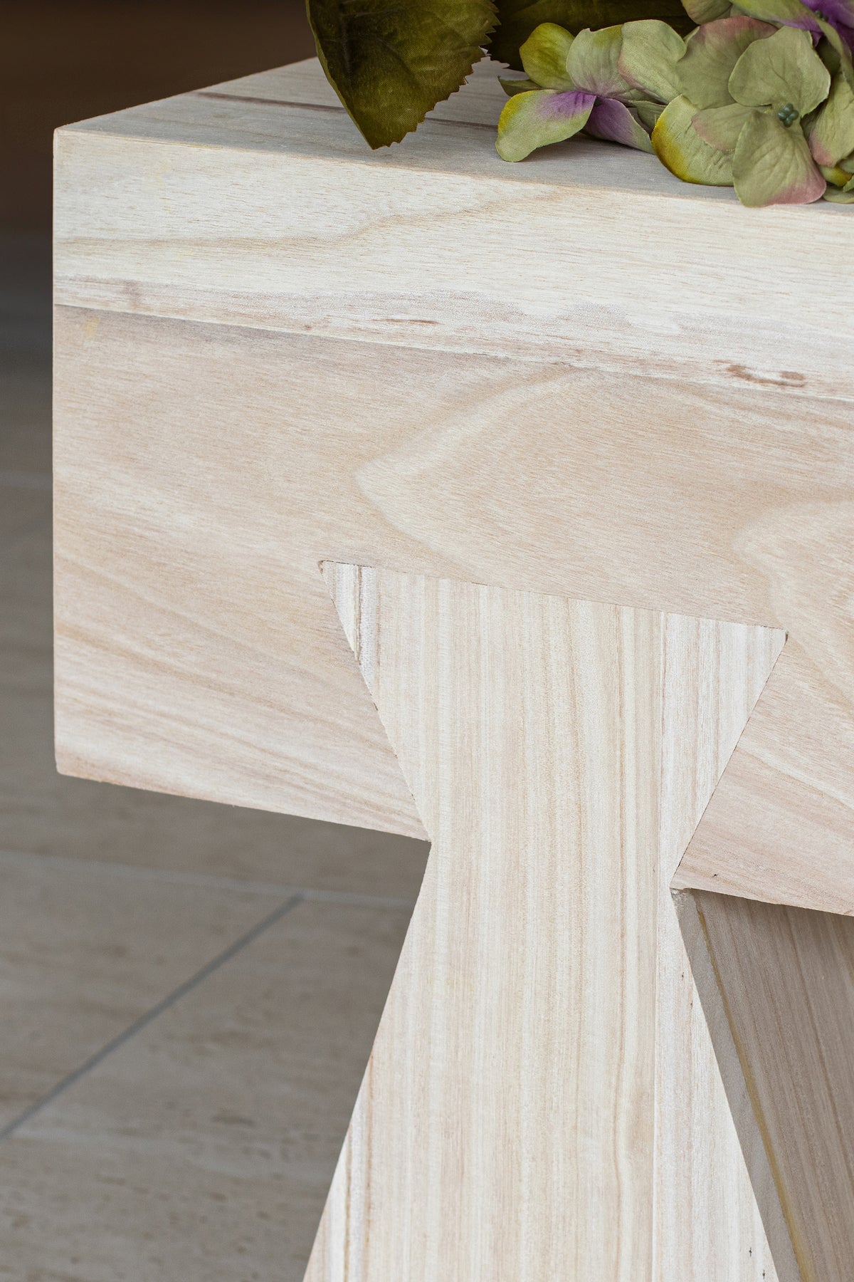Line - Meuble D'Appoint - Bois De Paulownia - Naturel