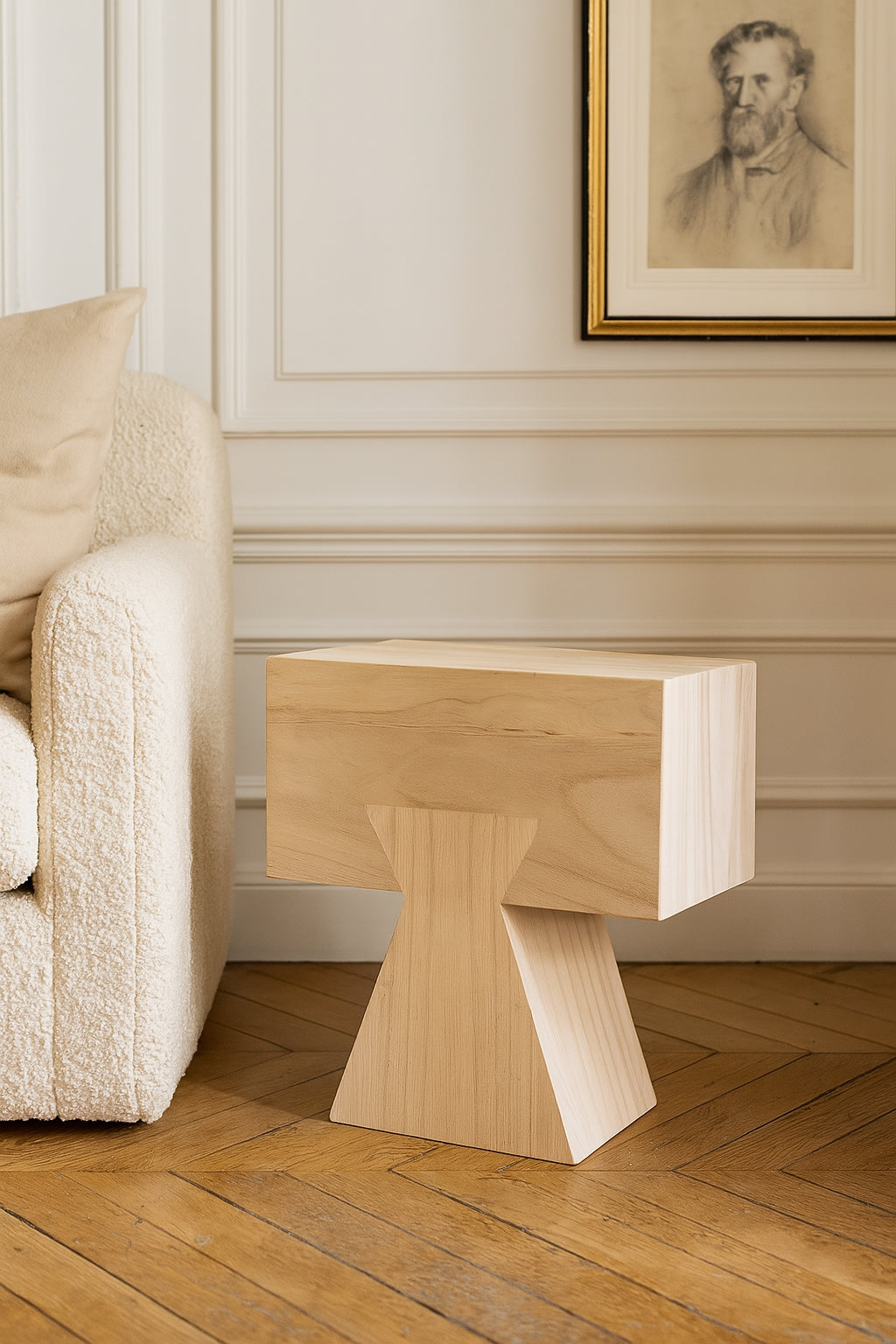 Line - Meuble D'Appoint - Bois De Paulownia - Naturel