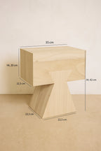 Line - Meuble D'Appoint - Bois De Paulownia - Naturel