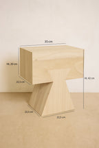 Line - Meuble D'Appoint - Bois De Paulownia - Naturel