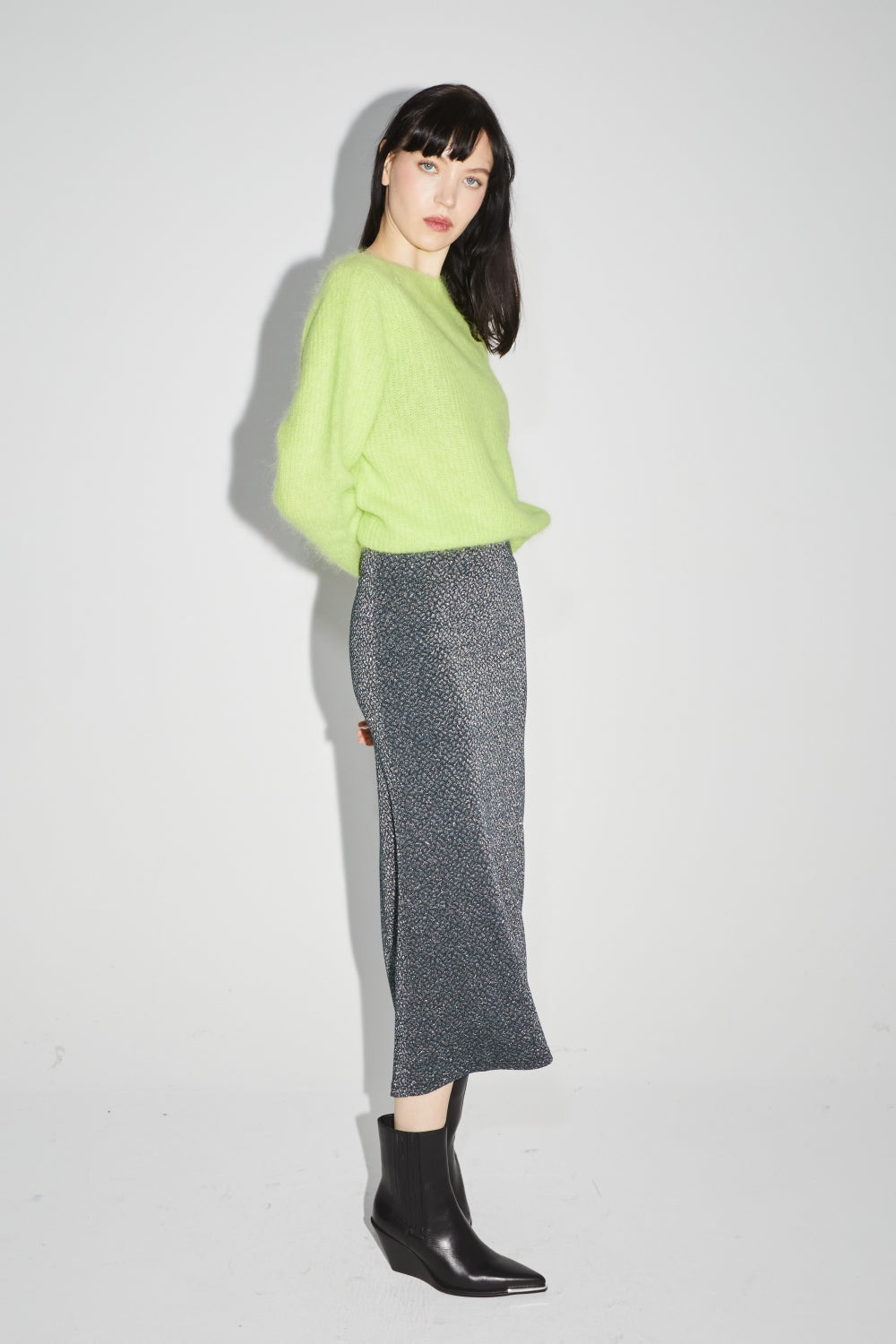 La Maxi Skirt Serena En Tricot Léo Green