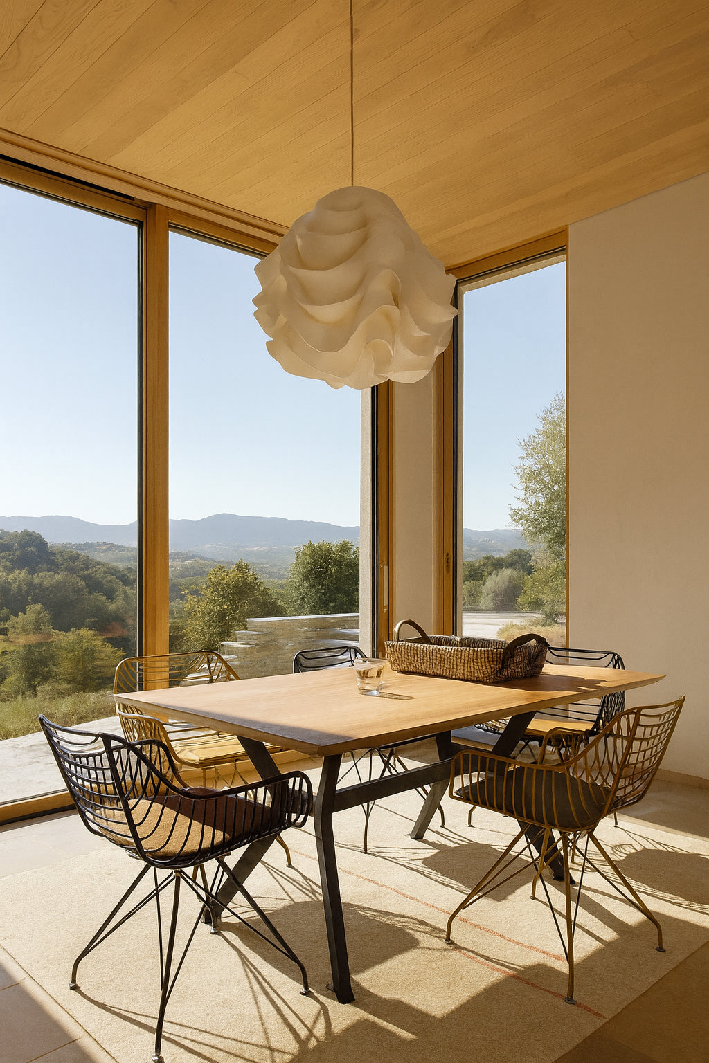 Table Kayapo En Bois D'Acacia Avec Pieds En Métal - Noir