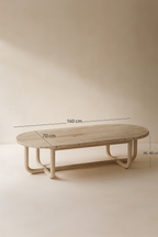 Kristen - Table Basse - Pin Recyclé