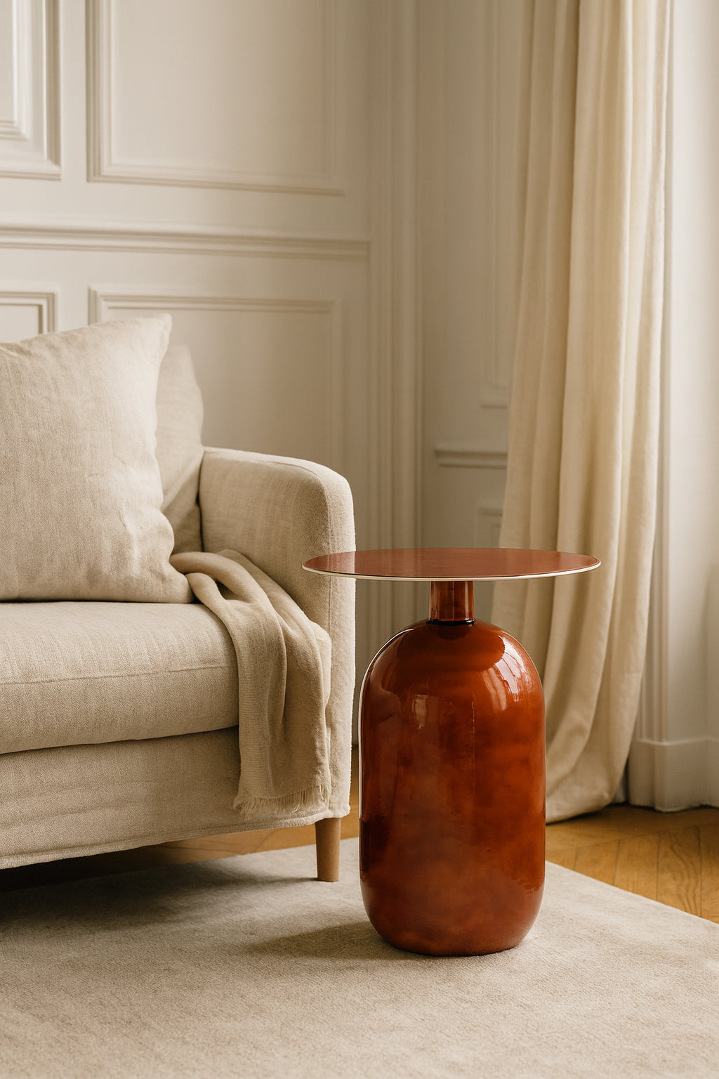 Bodo - Meuble D'Appoint - Métal - Terracotta