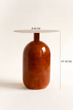 Bodo - Meuble D'Appoint - Métal - Terracotta
