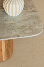 Bergen - Table Basse - Bois D'Acacia/Marbre - Gris