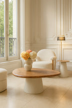 Malmo - Table Basse - Métal/Acacia/Bois - Ecru