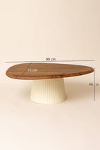 Malmo - Table Basse - Métal/Acacia/Bois - Ecru