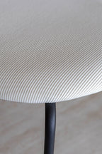 Riva - Ensemble Table Rectangle - Effet Noyer/Velours/Metal - Ecru/Noyer