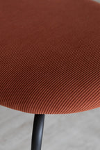 Metal - Ensemble Table Rectangle +6 Chaises - Velours Cotelé/Metal/Bois - Terrac