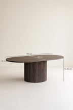 Sierra - Tble Basse Ovale - Effet Bois - Noyer