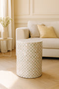 Zina - Meuble D'Appoint - Coquille De Capiz - Vert