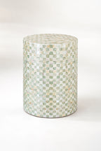 Zina - Meuble D'Appoint - Coquille De Capiz - Vert