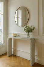 Zina - Console - Coquille De Capiz - Vert