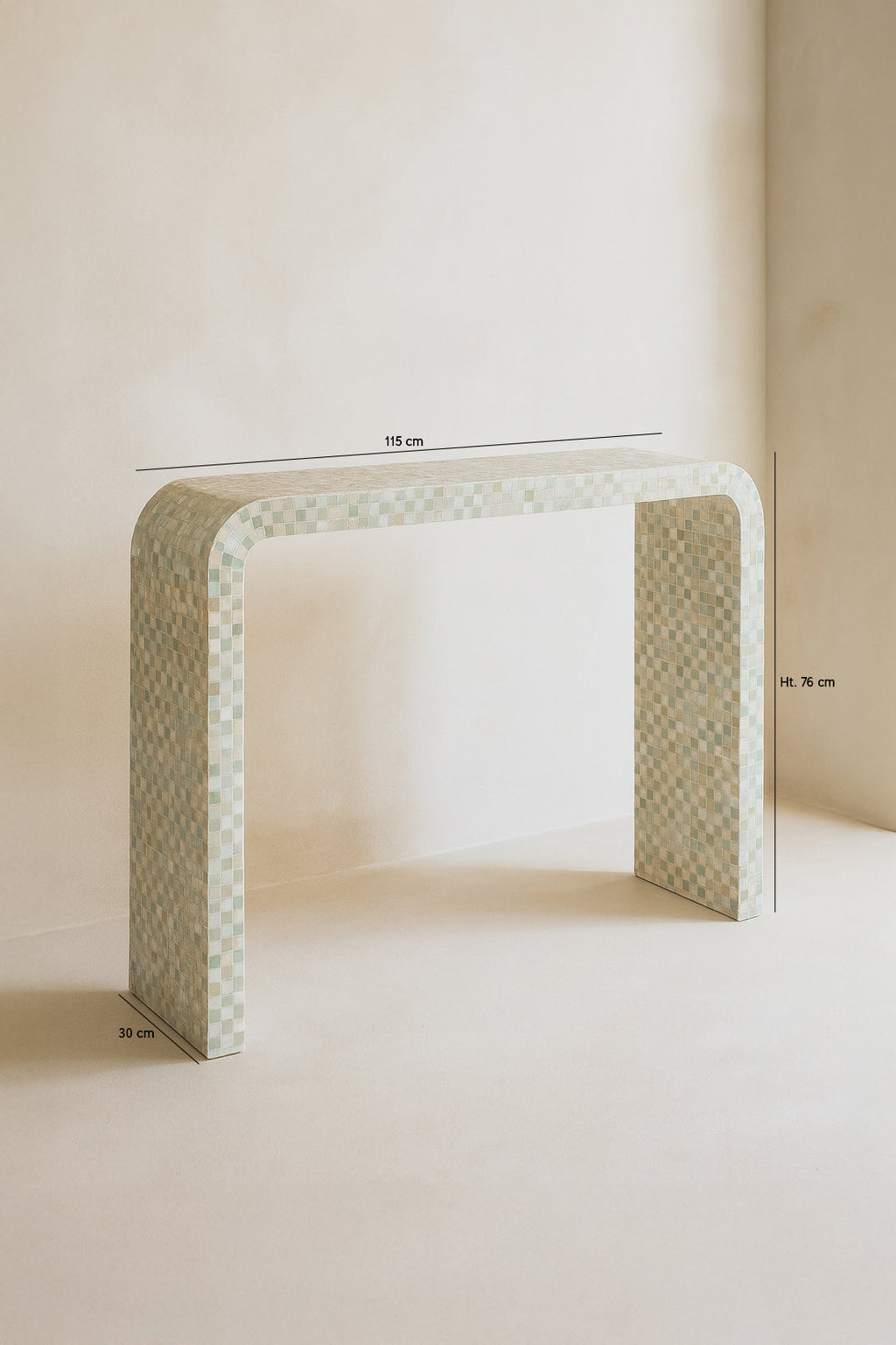 Zina - Console - Coquille De Capiz - Vert