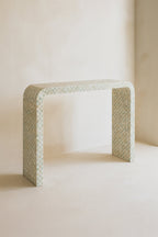 Zina - Console - Coquille De Capiz - Vert