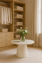 Zina - Table Basse Ronde - Coquille De Capiz - Vert