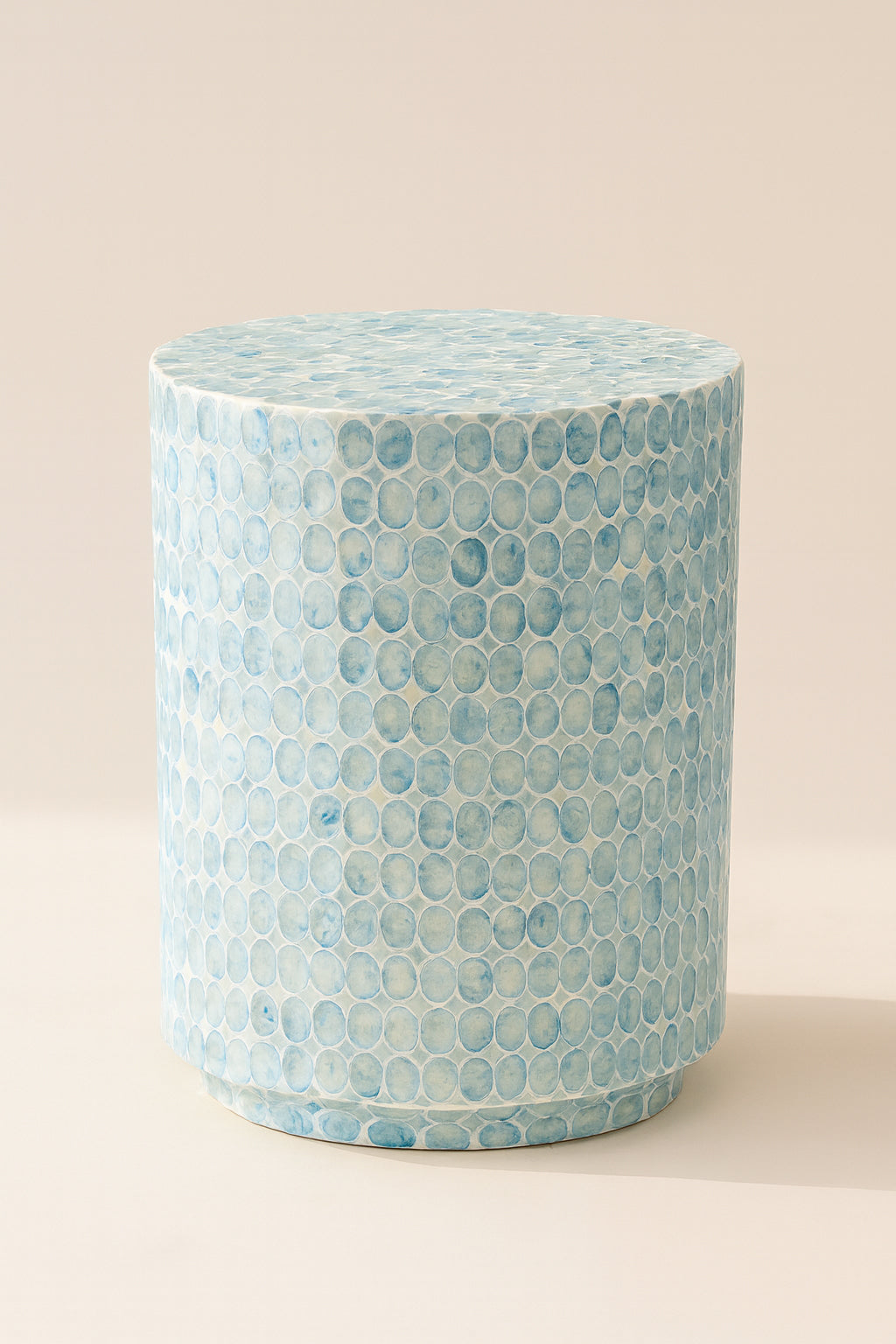 Solna - Meuble D'Appoint - Coquille De Capiz - Bleu